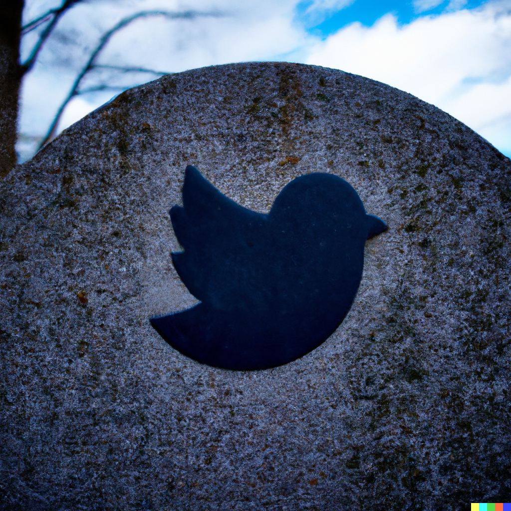 Twitter Logo gravestone