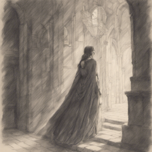 AI-generated sketch of Lady Macbeth