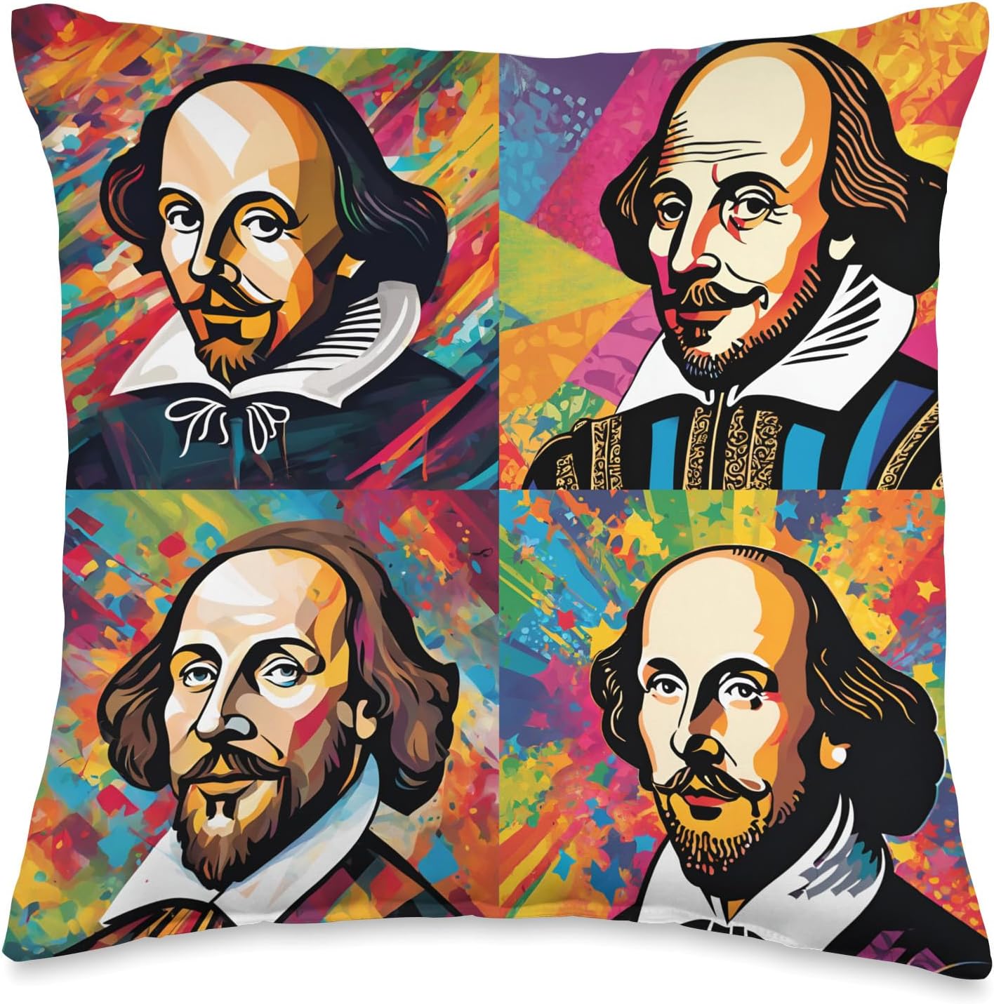 Radiant Pop Art Shakespeare Tote Bag