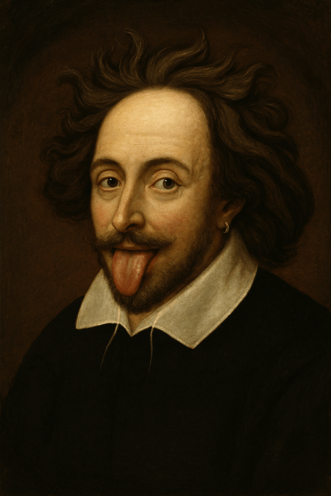 Photorealistic Shakespeare Geek Logo